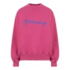 Sudadera de cuello redondo con logotipo en letra cursiva «Dark Fuchsia» 697869TMVB50507