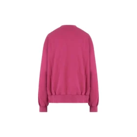 Sudadera de cuello redondo con logotipo en letra cursiva «Dark Fuchsia» 697869TMVB50507