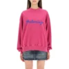 Sudadera de cuello redondo con logotipo en letra cursiva «Dark Fuchsia» 697869TMVB50507
