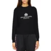 Sudadera de cuello redondo con logotipo, negra 595106T15511073