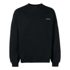 Sudadera de cuello redondo con pequeño logotipo en contraste «Negro y blanco» 556147TYK271000