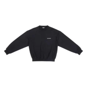 Sudadera de cuello redondo, corte regular «Black» 697869TMVF51070