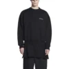 Sudadera de cuello redondo, corte regular «Black» 697869TMVF51070