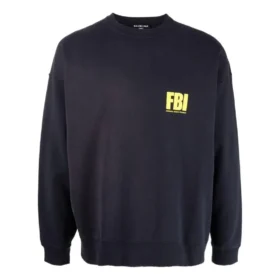 Sudadera de cuello redondo FBI «Azul marino/Amarillo» 676629TLVH14265