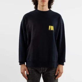 Sudadera de cuello redondo FBI «Azul marino/Amarillo» 676629TLVH14265