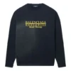Sudadera de cuello redondo «Washed Black Yellow» de Worldwide Retail Therapy 676629TLVA91361