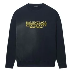 Sudadera de cuello redondo «Washed Black Yellow» de Worldwide Retail Therapy 676629TLVA91361