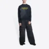 Sudadera de cuello redondo «Washed Black Yellow» de Worldwide Retail Therapy 676629TLVA91361