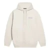 Sudadera de felpa de manga larga para hombre de Balenciaga, color blanco cremoso, 600583TJVA89055