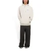 Sudadera de felpa de manga larga para hombre de Balenciaga, color blanco cremoso, 600583TJVA89055