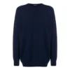 Sudadera de punto de cachemira con cuello redondo y logotipo en la espalda «Navy» 583111T40924140