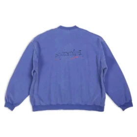 Sudadera oversize con diseño de Political Campaign dibujado a mano «Blue» 720428TNVE84119