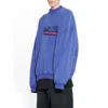 Sudadera oversize con diseño de Political Campaign dibujado a mano «Blue» 720428TNVE84119