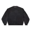 Sudadera redonda con aberturas Oversized «Black Faded» 762718TPVD91055