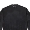 Sudadera redonda con aberturas Oversized «Black Faded» 762718TPVD91055