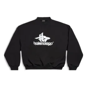 Sudadera redonda deportiva con capas «Black White» 767860TPVF31070