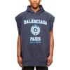 Sudadera sin mangas con capucha y logo universitario «Navy» de Est. 1917 697875TMV964140