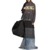 Sudadera Tape Type con capucha y bolsillos rasgados, corte holgado, «Gris oscuro» 744441TQVA98519