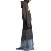 Sudadera Tape Type con capucha y bolsillos rasgados, corte holgado, «Gris oscuro» 744441TQVA98519