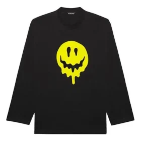 Sudadera unisex de cuello redondo con estampado de la colección SS21, color negro 651796TKVA11012