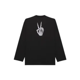 Sudadera unisex de cuello redondo con estampado de la colección SS21, color negro 651796TKVA11012