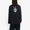 Sudadera unisex de cuello redondo con estampado de la colección SS21, color negro 651796TKVA11012