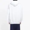 Sudadera unisex de felpa con estampado BB, color blanco, 570811TEV199044