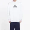 Sudadera unisex de felpa con estampado BB, color blanco, 570811TEV199044