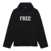 Sudadera unisex FW21 con letras impresas gratis, negra, 661711TKVD41070