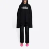 Sudadera unisex FW21 con letras impresas gratis, negra, 661711TKVD41070