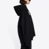 Sudadera unisex FW21 con letras impresas gratis, negra, 661711TKVD41070