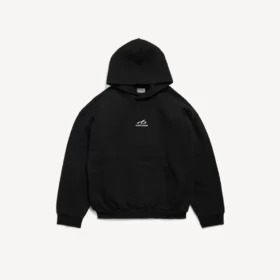 Sudaderas con capucha de corte medio para hombre en negro