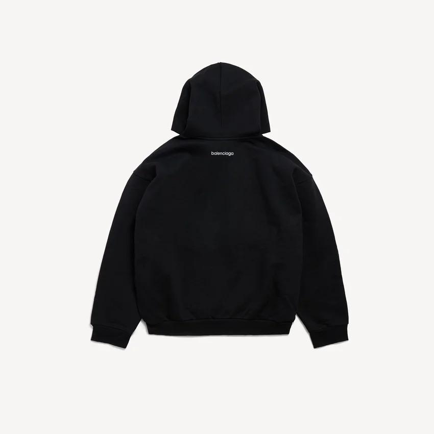 Sudaderas con capucha de corte medio para hombre en negro Sudaderas con capucha de corte medio para hombre en negro