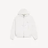 Sudaderas con capucha y cremallera para hombre en color blanco
