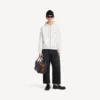 Sudaderas con capucha y cremallera para hombre en color blanco
