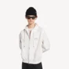 Sudaderas con capucha y cremallera para hombre en color blanco