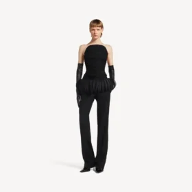 Top bustier ajustado para mujer en color negro