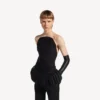 Top bustier ajustado para mujer en color negro Top bustier ajustado para mujer en color negro