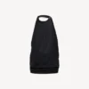 Top drapeado para mujer en negro Top drapeado para mujer en negro