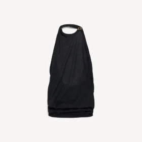 Top drapeado para mujer en negro Top drapeado para mujer en negro