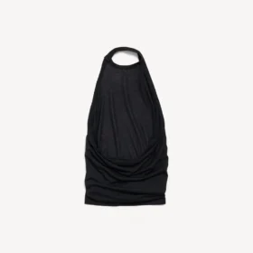 Top drapeado para mujer en negro Top drapeado para mujer en negro