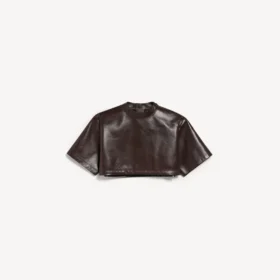 Top supercorto para mujer en color marrón
