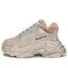 Triple S «Piel sintética – Beige» 668562W3CQ59710