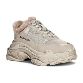 Triple S «Piel sintética – Beige» 668562W3CQ59710