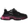Triple S «Suela transparente – Negro, rosa y neón» 544351W2FR11053