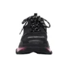 Triple S «Suela transparente – Negro, rosa y neón» 544351W2FR11053