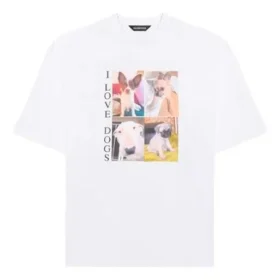 Unisex «I Love Dogs» con estampado, blanco 641614TJVH19000