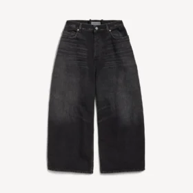 Vaqueros curvos para hombre en negro