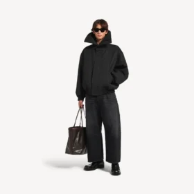 Vaqueros curvos para hombre en negro
