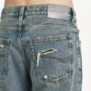 Vaqueros de corte regular para mujer en azul vintage desgastado Vaqueros de corte regular para mujer en azul vintage desgastado